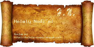 Helmly Noémi névjegykártya